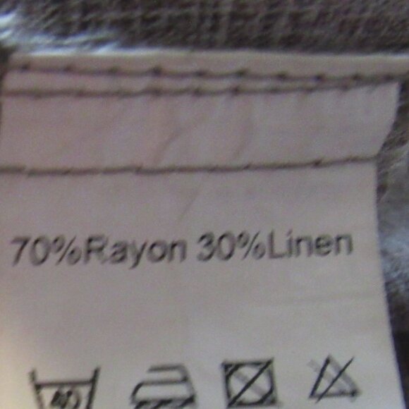 COOFANDY Men's Linen Blend Brown Shirt Short Sleeve Button Down Shirt XXL J114 - Picture 4 of 4